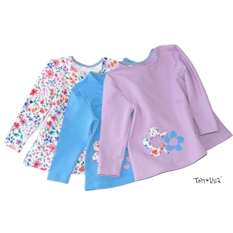 Sweatshirt, Hvid, Blomstret fra Tom&Lisa