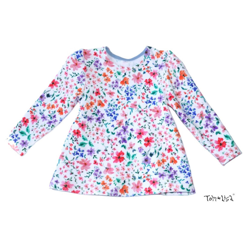 Sweatshirt, Hvid, Blomstret fra Tom&Lisa