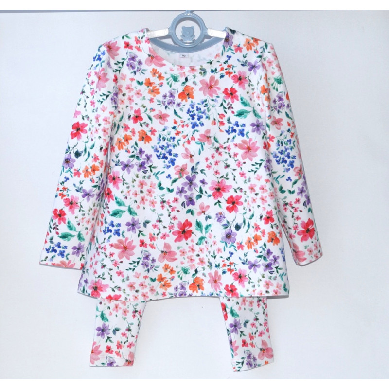 Sweatshirt, Hvid, Blomstret fra Tom&Lisa