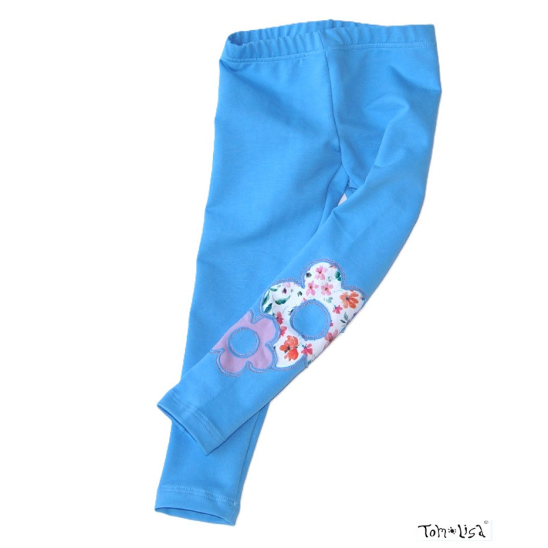 Leggins, 100% bomuld, Normal Livhøjde, Mønster: Blomstre, fra Tom&Lisa
