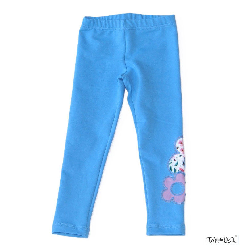 Leggins til piger, 100% bomuld, Normal Livhøjde, Mønster: Blomstre, fra Tom&Lisa størrelse 92, 98, 104, 110 fra 1 til