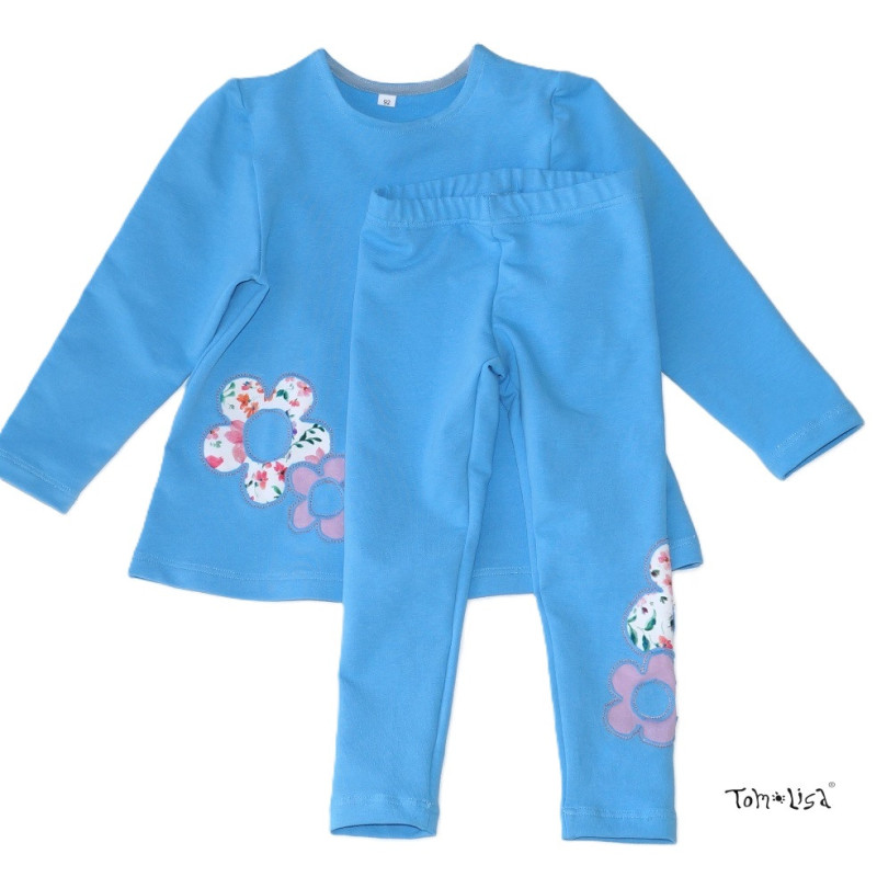 Leggins, 100% bomuld, Normal Livhøjde, Mønster: Blomstre, fra Tom&Lisa