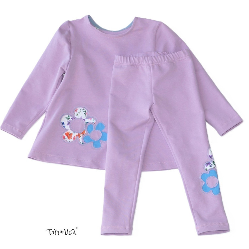 Leggins, 100% bomuld, Normal Livhøjde, Mønster: Blomstre, fra Tom&Lisa