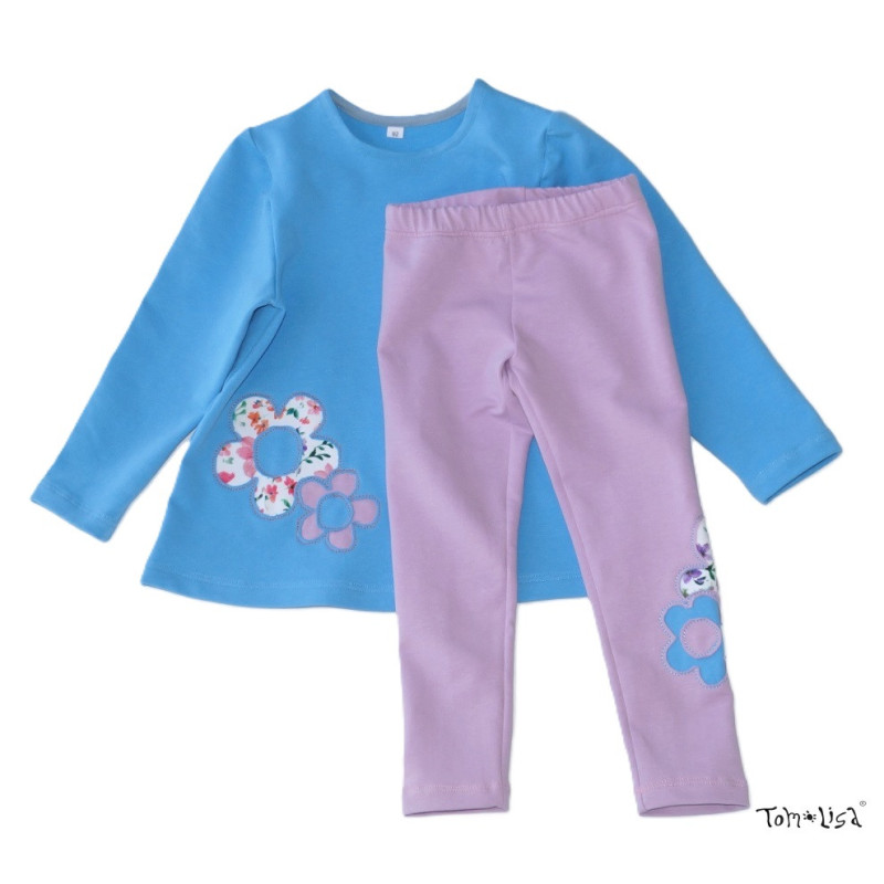 Leggins, 100% bomuld, Normal Livhøjde, Mønster: Blomstre, fra Tom&Lisa