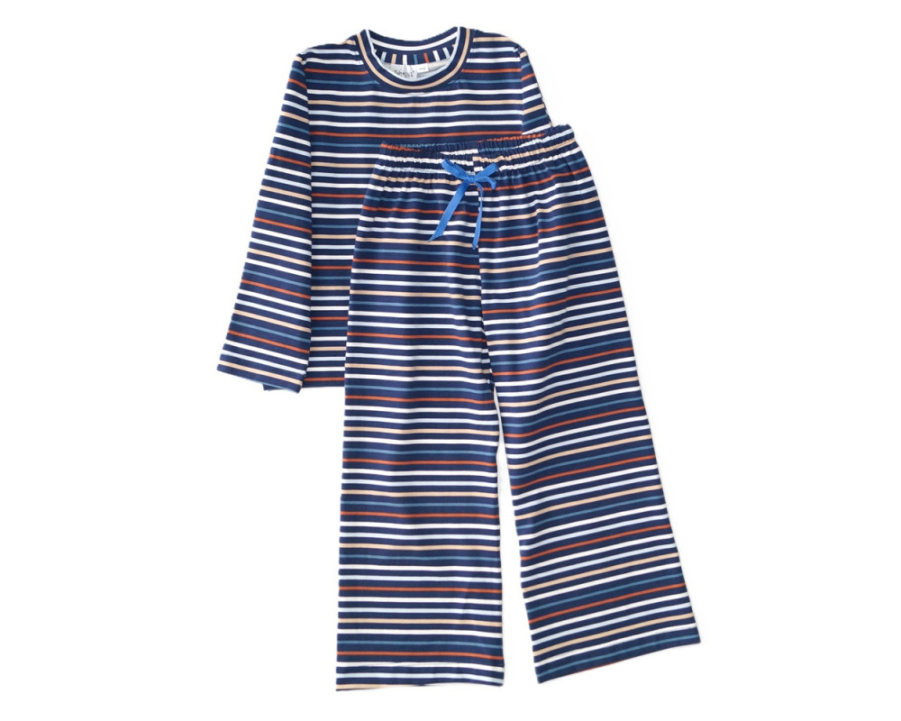 Langærmet pyjamas med vide bukser fra Tom&Lisa