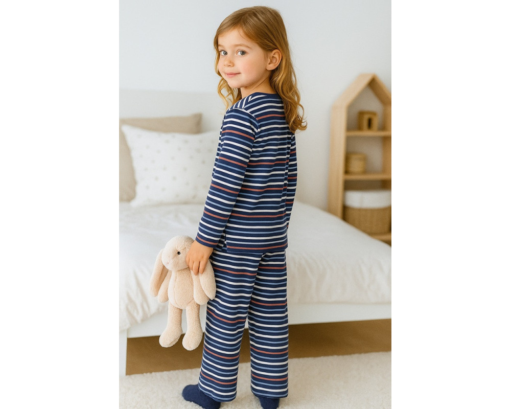 Langærmet pyjamas med vide bukser fra Tom&Lisa