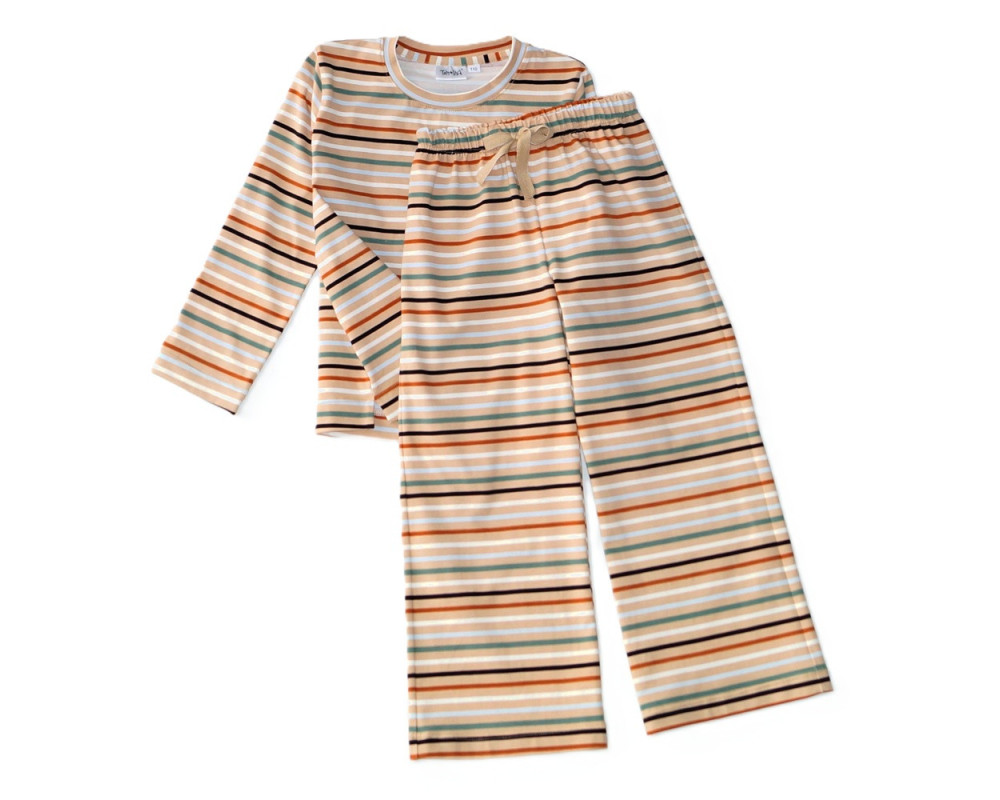 Langærmet pyjamas med vide bukser fra Tom&Lisa