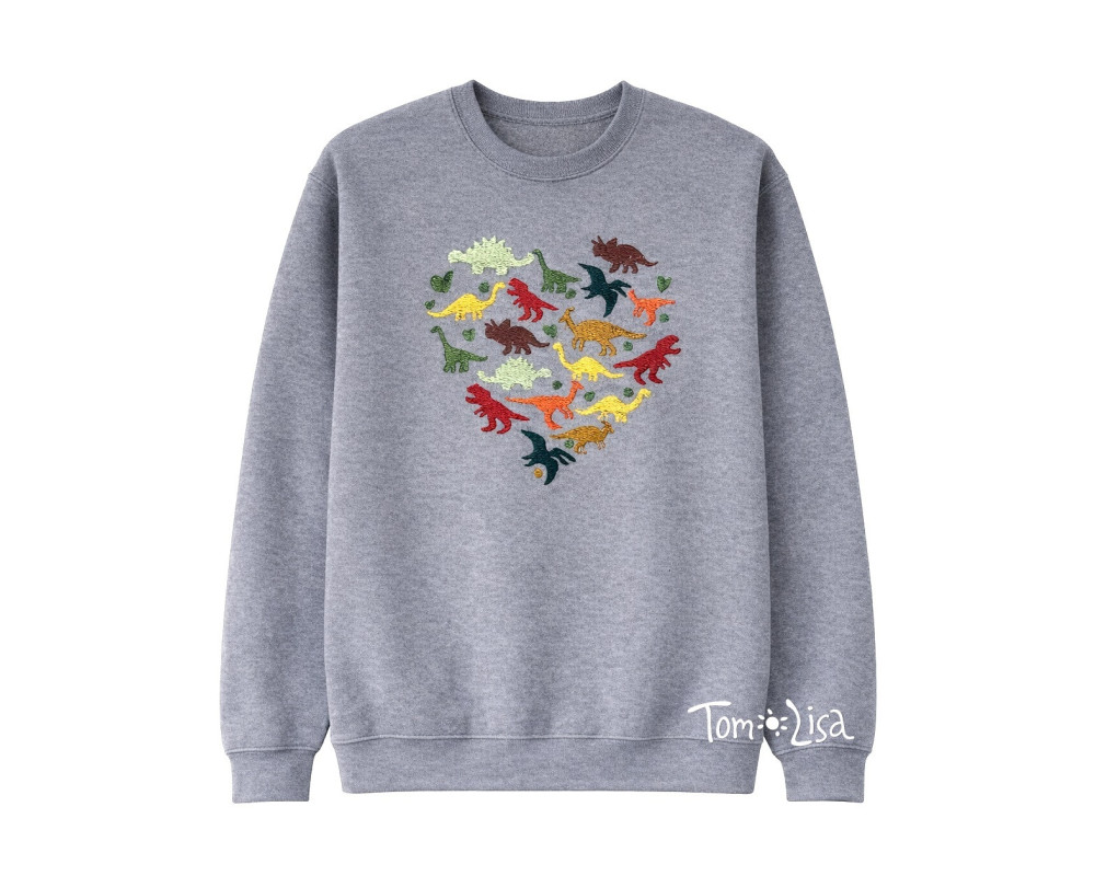 Langærmet sweatshirt med dinosaurer fra Tom&Lisa