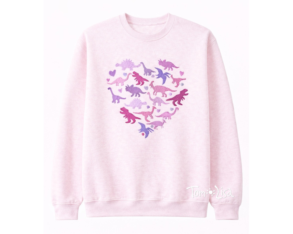 Langærmet sweatshirt med dinosaurer fra Tom&Lisa